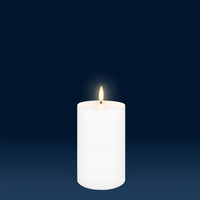 Uyuni Life-Like Flameless Wax OUTDOOR Candle Single Wick Pillar White Collection