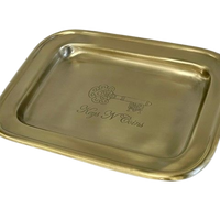 Keys 'N' Coins Table Top Gold Metal Tray Dish