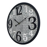 Large Black/White/Distressed Grey Metal Bricka Industrial Wall Clock 50cm