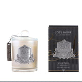 Côte Noire French Candle Private Club with Silver Crest 60 or 100 Hours Burning Time