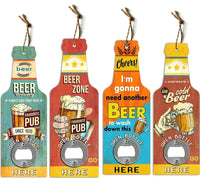 Hand-Held Hanging Beer Bottle Openers Bar Signs Billiard Games Room Man Cave