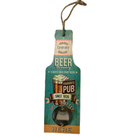 Hand-Held Hanging Beer Bottle Openers Bar Signs Billiard Games Room Man Cave