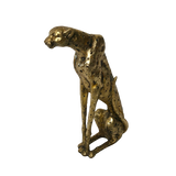 African Safari Cheetah Gold Ornament Statue Figurine Home Décor 31cm
