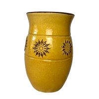 Handmade Clay Yellow-Mustard Featuring Sunflower Prelado Vase Collection