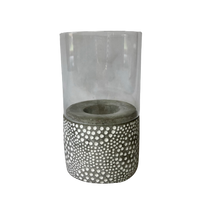 Industrial Concrete Glass Tea-Light Holder