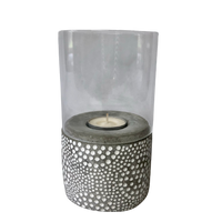 Industrial Concrete Glass Tea-Light Holder