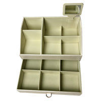 Pearl White Cosmetic Jewellery Stationary Organizer with Draw and Mirror