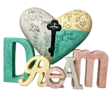 Charming, Sentimental Colourful DREAM - 'Live Your Dream' Ornament