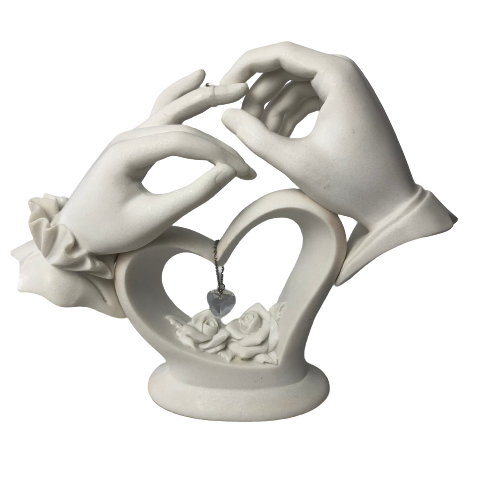 White Proposed Hand Figurines Sculptures, Two Designs
