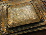 Pretty Tabletop Antique Gold Tray - Various Sizes
