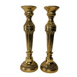 Luxurious Grand Tall Gold Tone Candlesticks Pillar Candle Holder - 40cm or 60cm