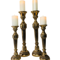 Luxurious Grand Tall Gold Tone Candlesticks Pillar Candle Holder - 40cm or 60cm