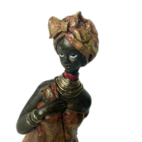 African Mother with Child Figurine Sculpture Tribal Statues 38cm