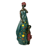 African Mother with Child Figurine Sculpture Tribal Statues 38cm