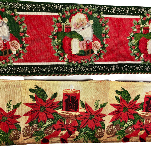 Traditional Christmas Table Runners - 145cm Assorted Styles