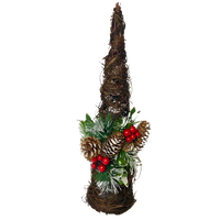 Christmas Tree Twig Cone Pine Berry Holly Tabletop Ornament 41cm