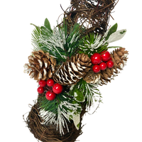 Christmas Tree Twig Cone Pine Berry Holly Tabletop Ornament 41cm