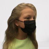3ply Kids Black Disposable 50pack Masks Ear loops Level 2 Latex Free