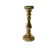 Elegant Glass Pillar Polished Silver or Gold Candle Holder Candle Stick 38cm