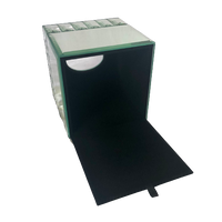 Elegant Mirrored Glass Cubed Tissue Box Dispenser Storage Holder Case 15cm x 15cm