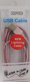 3M Extra Long Android Micro USB Charging Braided Cable Bright Colors - Nylon Durable Heavy Duty