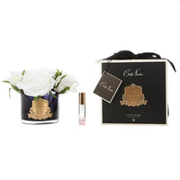 Côte Noire Perfumed Natural Touch Ivory-White Five Roses With Gold or Silver Crest