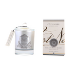 Côte Noire French Candle Jasmine Flower Tea with Silver Crest 60 or 100 Hours Burning Time