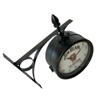 Jim Beam Station Double-Sided Wall Mounted Clock Sign Bar Pub Club