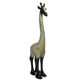 Unique Artistic Safari Giraffe Statues Figurines Featuring Dry Leaves - 55cm or 40cm
