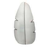 Tropical Leaf White Decorative Vases - Two Sizes Available