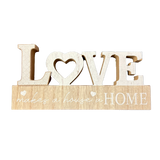 Boho Wooden Block 'FAMILY' 'LOVE' 'HOME' Signs Plaque Decorative Ornaments