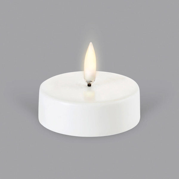 Uyuni Life-Like Flameless Wax Candles Collection Single Wick Maxi White Tea Light