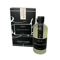 Côte Noire French Diffuser Jasmine Flower Tea with Silver Crest 100ml, 150ml or Refill
