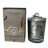 Côte Noire French Candle Salted Caramel with Silver Crest 60 or 100 Hours Burning Time