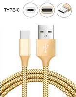 3M Extra Long Samsung C Section USB Charging Braided Cable Bright Colors - Nylon Durable Heavy Duty