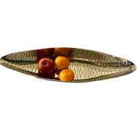 Gleaming Polished Silver Boat Bowl - Serving Tray 54cm Length