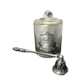 Côte Noire French Candle Jasmine Flower Tea with Silver Crest 60 or 100 Hours Burning Time