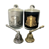 Côte Noire French Candle Salted Caramel with Silver Crest 60 or 100 Hours Burning Time