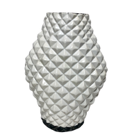 Unique Modern Spiky Pottery Glazed White Vase - Two Designs Available