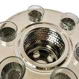 Luxurious Stainless Steel Shot Glass Party Bucket, includes 6 Shot Glasses