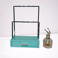 Tiffany Jewellery Stand With A Draw In Tiffany Blue And Silver Trimmings