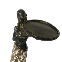 African Tribal Women Candle Holder Figurine Sculpture Tribal Statues 38cm