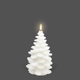 Uyuni Life-Like Flameless White Wax Festive Christmas Tree Candle