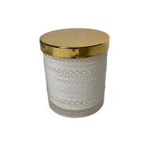 Royal Collection Elegant White Crystal Trinket Lolly Candle Fill Jars with Gold Tip - Variety