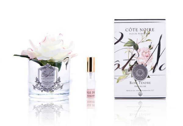 Côte Noire Perfumed Natural Touch Pink Blush Single Rose Flower Arrangement