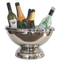 Luxurious Stainless Steel Round Drinks Champagne Beer Bucket Tub with Lid
